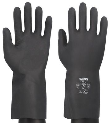 Latex-Handschuh CHEMO, schwarz, extra st ark, Größe L, Paar
