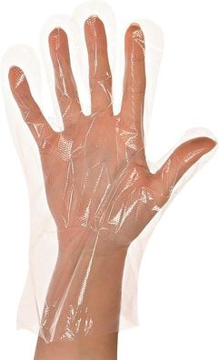 HDPE-Handschuhe Polyclassic Strong, tran sparent, Gr. 9/ L geblockt gehämmert, B