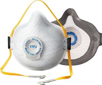 Atemschutzmaske FFP3 R D mit Dichtlippeu nd Klimaventil, Air Seal, VPE=8Stück