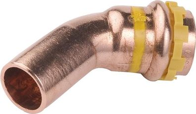 Kupfer Pressfitting Gas V-Kontur Bogen 4 5 I/ A, 15 mm, PG 5040 Gas