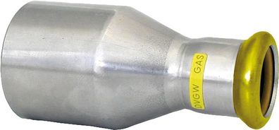 Edelstahl-Pressfitting Gas AbsatznippelD N 108 x DN 76,1 M-Kontur