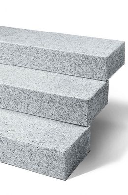 Blockstufen Granit hellgrau 2. Wahl Treppenstufen Stufenelemente aus Naturstein