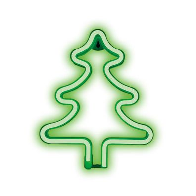 Neon LED Weihnachtsbaum grün FLNE16 Forever Light Weihnachtsdekoration Wandhalterung