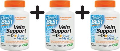 3 x Vein Support with DiosVein and MenaQ7 - 60 vcaps