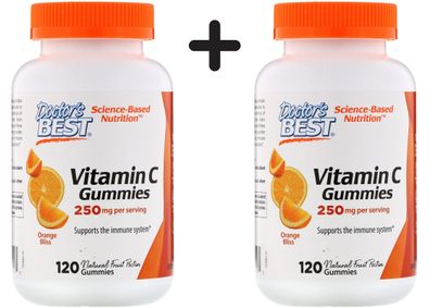 2 x Vitamin C 250 mg, Orange Bliss - 120 gummies