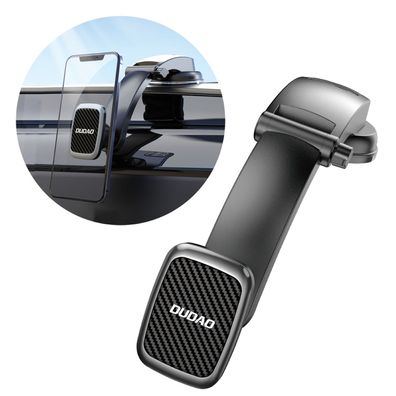 Dudao Magnetischer Autotelefonhalter Schwarz für den Cockpit oder Glas 360° drehbar