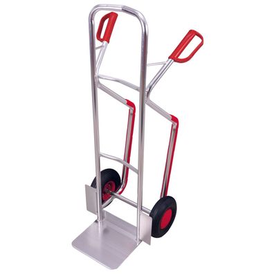 VARIOfit Aluminiumkarre 200kg Tragkraft Kunststoffgleitkufen mit gebogenen Querstreb