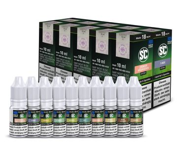 SC Liquid - Nikotinstärke: 18 mg/ ml - Geschmack: Gourmet Probierbox