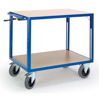 Rollcart Hoehenverstellbarer Tischwagen mit 2 Etagen