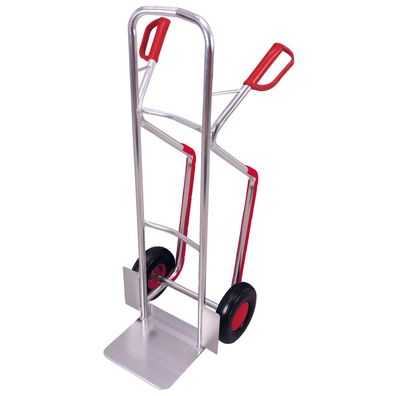 VARIOfit Aluminiumkarre 200kg Tragkraft Kunststoffgleitkufen mit gebogenen Querstreb