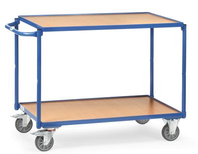 Fetra Tischwagen mit Holzwerkstoffplatten 2 Etagen 1020x500x830mm Ausenmase