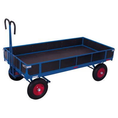 VARIOfit Handpritschenwagen mit Bordwand und Vollgummibereifung, bis 1250kg Traglast