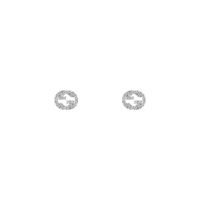 Gucci – YBD729408003 – Ineinandergreifende G-Ohrringe aus 18-karätigem Weißgold und D