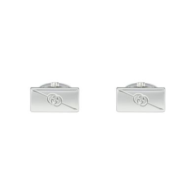 Gucci – YBE774043001 – Gucci-Tag-Manschettenknöpfe aus Sterlingsilber mit Logo