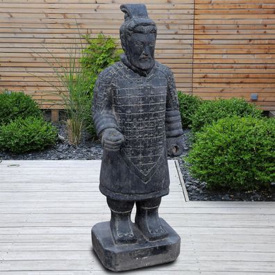 Stein Skulptur Chinesischer Krieger Jaipur 100 cm