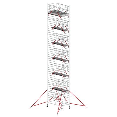 Altrex Fahrgeruest RS Tower 52-S Aluminium mit Safe-Quick und Holz-Plattform 14,20m