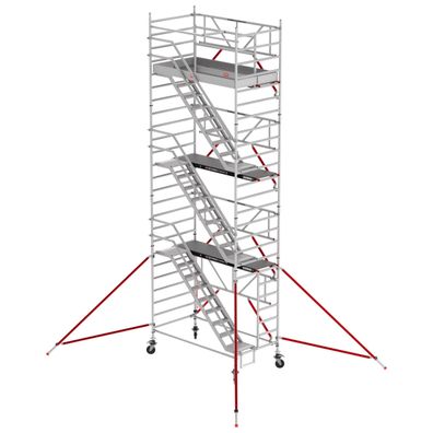 Altrex Treppengeruest RS Tower 53-S Aluminium Safe-Quick mit Fiber-Deck Plattform 8,