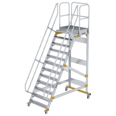 MUNK Plattformtreppe fahrbar 60EUR Stufenbreite 1000mm 12 Stufen