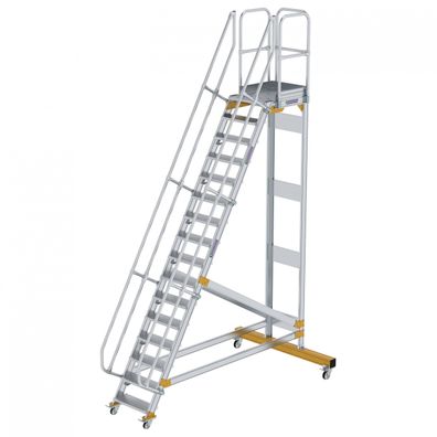 MUNK Plattformtreppe fahrbar 60EUR Stufenbreite 600mm 16 Stufen