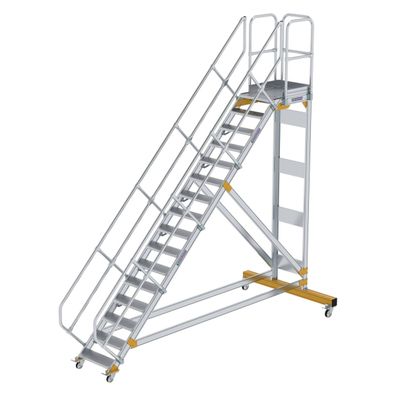MUNK Plattformtreppe fahrbar 45EUR Stufenbreite 600mm 16 Stufen