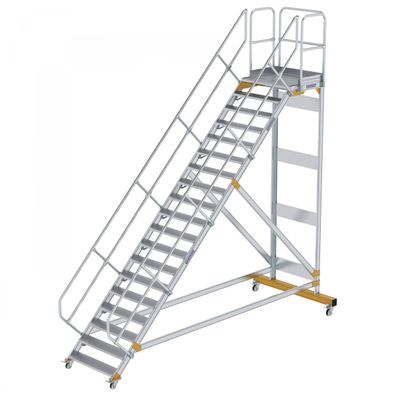 MUNK Plattformtreppe fahrbar 45EUR Stufenbreite 1000mm 19 Stufen