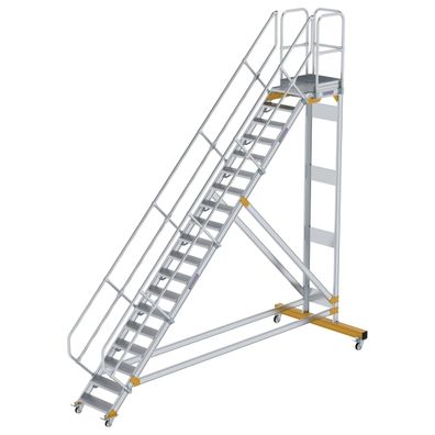 MUNK Plattformtreppe fahrbar 45EUR Stufenbreite 600mm 19 Stufen