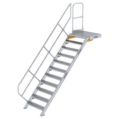 MUNK Treppe mit Plattform 45EUR inkl. einen Handlauf, 800mm Stufenbreite, 11 Stufen