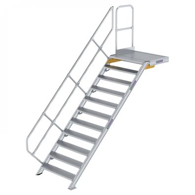 MUNK Treppe mit Plattform 45EUR inkl. einen Handlauf, 1000mm Stufenbreite, 11 Stufen