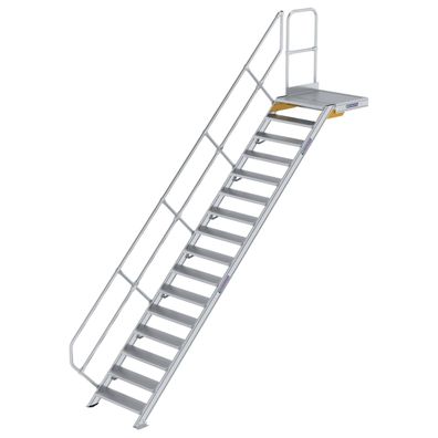 MUNK Treppe mit Plattform 45EUR inkl. einen Handlauf, 800mm Stufenbreite, 16 Stufen