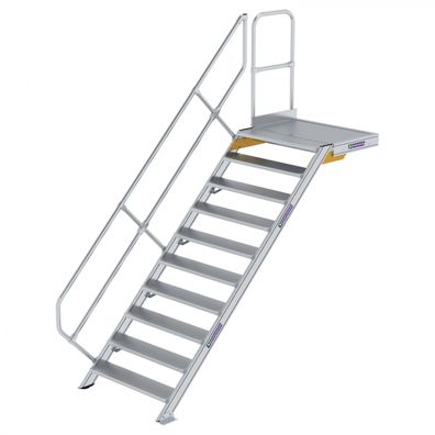 MUNK Treppe mit Plattform 45EUR inkl. einen Handlauf, 1000mm Stufenbreite, 10 Stufen