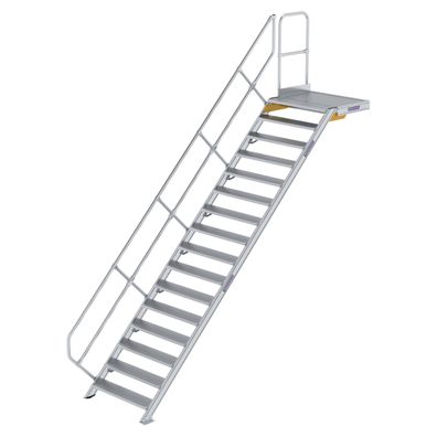 MUNK Treppe mit Plattform 45EUR inkl. einen Handlauf, 1000mm Stufenbreite, 16 Stufen