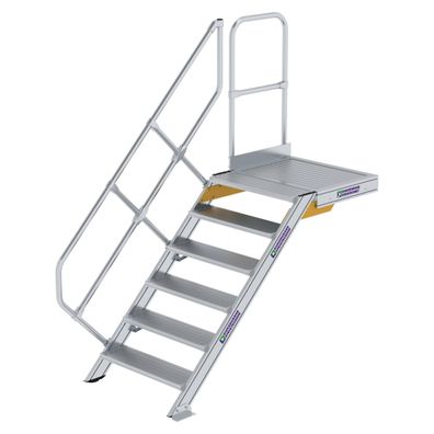 MUNK Treppe mit Plattform 45EUR inkl. einen Handlauf, 800mm Stufenbreite, 6 Stufen