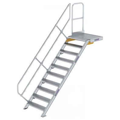 MUNK Treppe mit Plattform 45EUR inkl. einen Handlauf, 800mm Stufenbreite, 10 Stufen