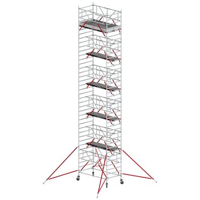 Altrex Fahrgeruest RS Tower 52-S Aluminium mit Safe-Quick und Holz-Plattform 12,20m