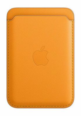 Apple Leder Magsafe Wallet Original für iPhone MHLP3ZM/ A Kartenetui gelb