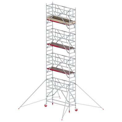 Altrex Fahrgeruest RS Tower 41-S Aluminium mit Safe-Quick und Holz-Plattform 9,20m A