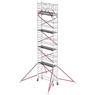 Altrex Fahrgeruest RS Tower 51 Aluminium mit Holz-Plattform 10,20m AH schmal 0,75x2,