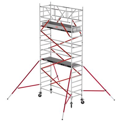 Altrex Fahrgeruest RS Tower 51 Plus Aluminium 0,90m breiter Rahmen mit Holz-Plattfor