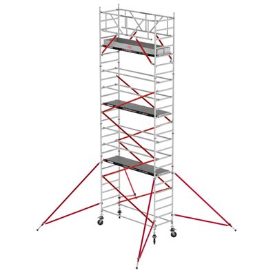 Altrex Fahrgeruest RS Tower 51 Plus Aluminium 0,90m breiter Rahmen mit Holz-Plattfor