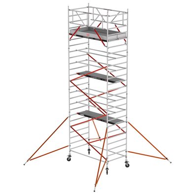 Altrex Fahrgeruest RS Tower 52 Aluminium mit Fiber-Deck Plattform 8,20m AH 1,35x3,05