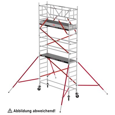 Altrex Fahrgeruest RS Tower 51 Aluminium mit Holz-Plattform 5,20m AH schmal 0,75x2,4