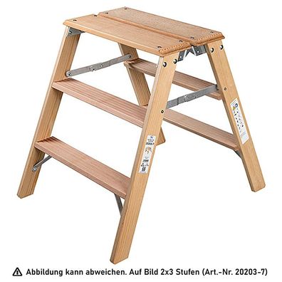 Iller Holz- Gipserbock, beidseitig begehbar mit großer Standfläche 2x4 Stufen und