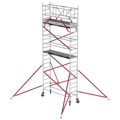 Altrex Fahrgeruest RS Tower 51-S Safe-Quick Aluminium mit Holz-Plattform 7,20m AH 0,