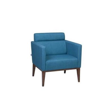 Blauer Relaxsessel Wohnzimmer 1-Sitzer Polster Couch Luxus Clubsessel