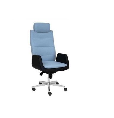 Blau-Schwarzes Bürostuhl Luxus Drehstuhl Chefsessel Designer Stühle