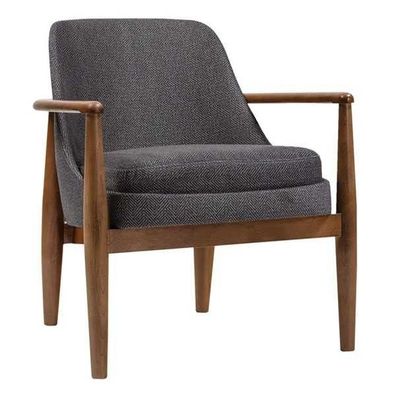 Grauer Moderner Stuhl Designer Lehnstühle Wohnzimmer Polster Einsitzer