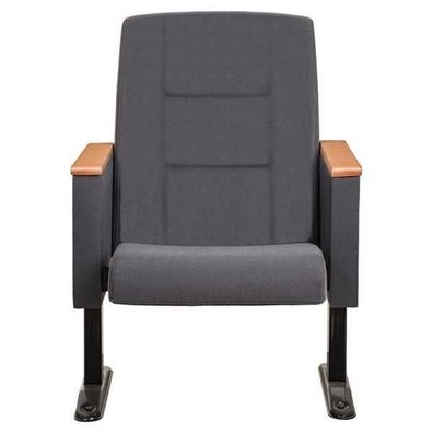 Grauer Art Deco Sessel Luxus1-Sitzer Theater Sessel Einsitzer Textil