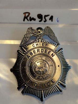 Polizei Brustabzeichen USA Aberdeen Police Göde Replik (rm951)