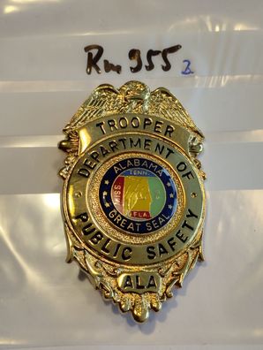 Polizei Brustabzeichen USA Alabama Trooper Public Safety Göde Replik (rm955)