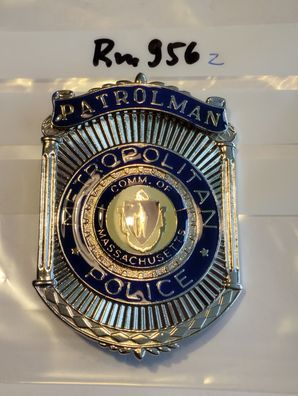 Polizei Brustabzeichen USA Massachusetts Metropolitan Police Göde Replik (rm956)